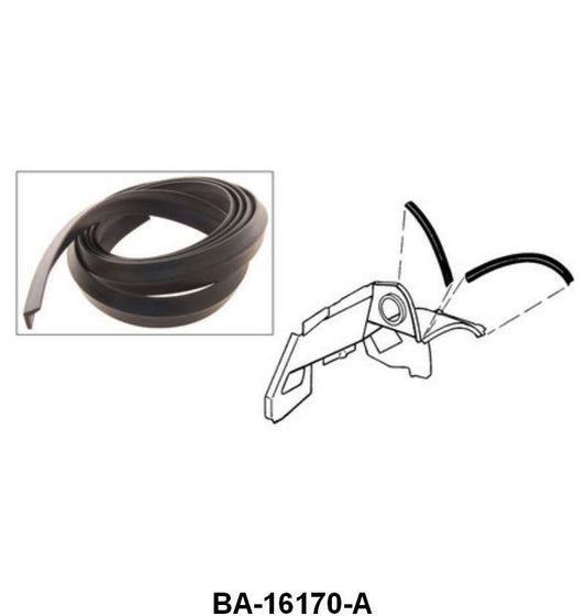 FRONT FENDER AND INNER APRON ANTI-SQUEAK - 52-54 PASS 140" RUBBER