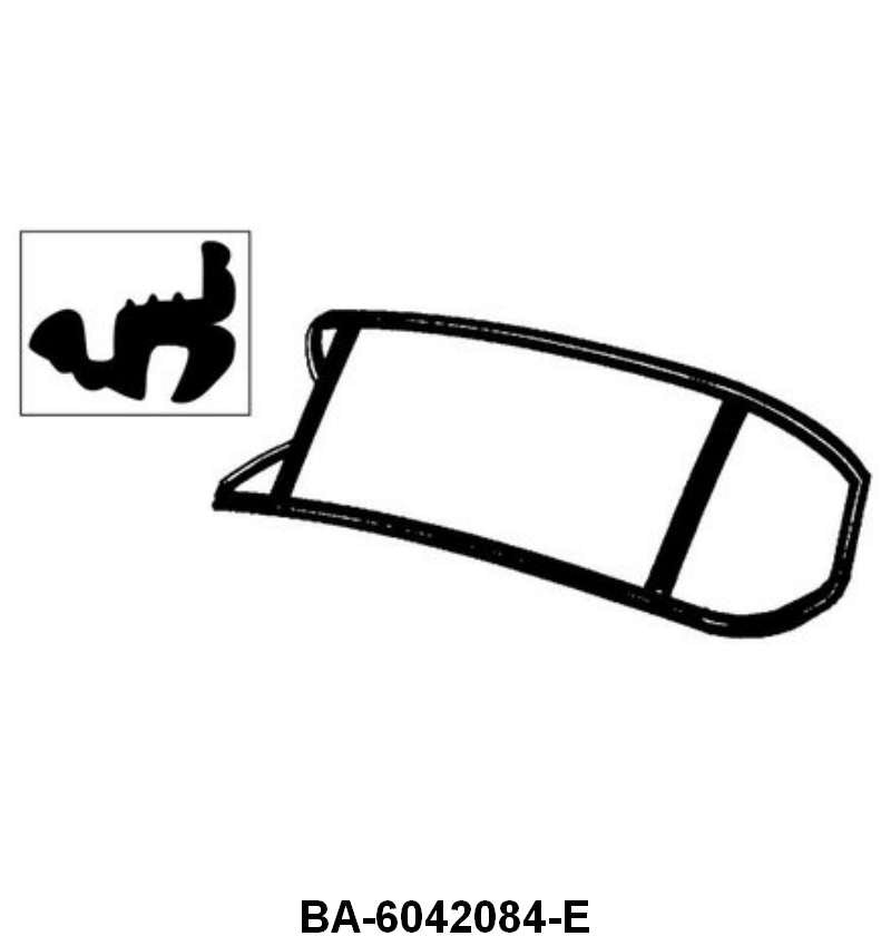REAR/BACK WINDOW SEAL - 52 2DR HARDTOP #60B W/3 PIECE GLASS