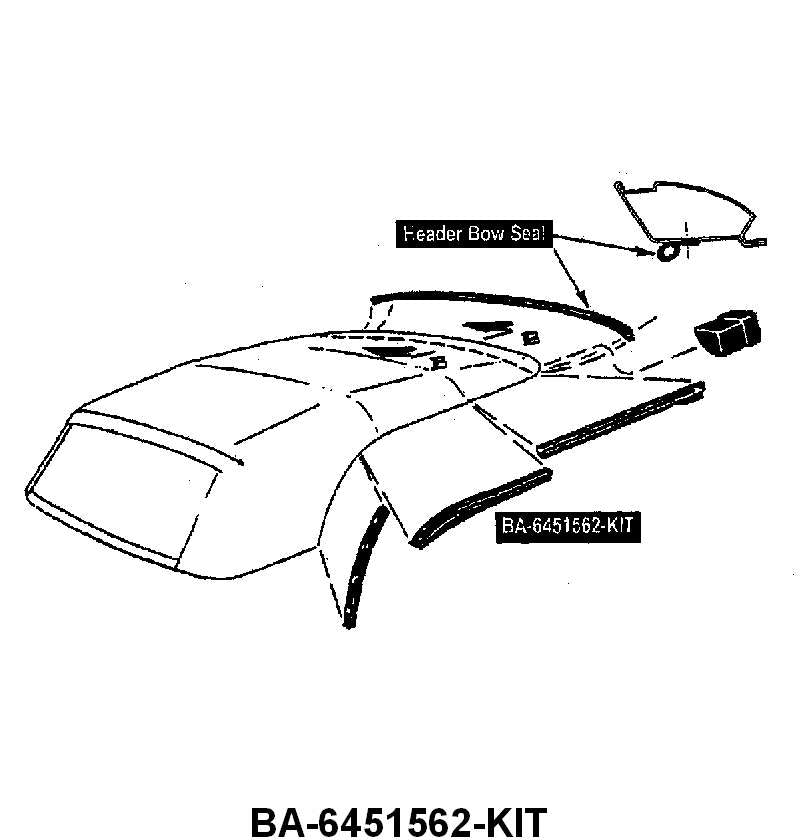 CONVERTIBLE TOP SEAL KIT - 52-54 FORD/MERC CONV 10 PIECES
