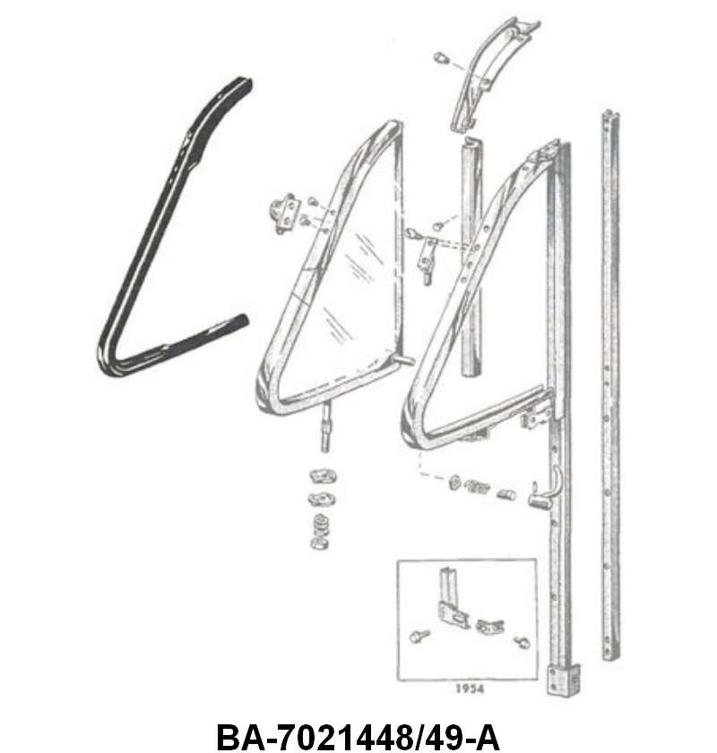 VENT WINDOW SEALS - 52-54 FORD/MERCURY COUPE, SEDAN, WAGON