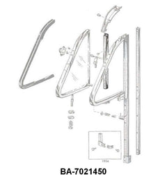 BACK EDGE VENT WINDOW SEALS - 52-54 FORD/MERCURY COUPE, SEDAN, WAGON