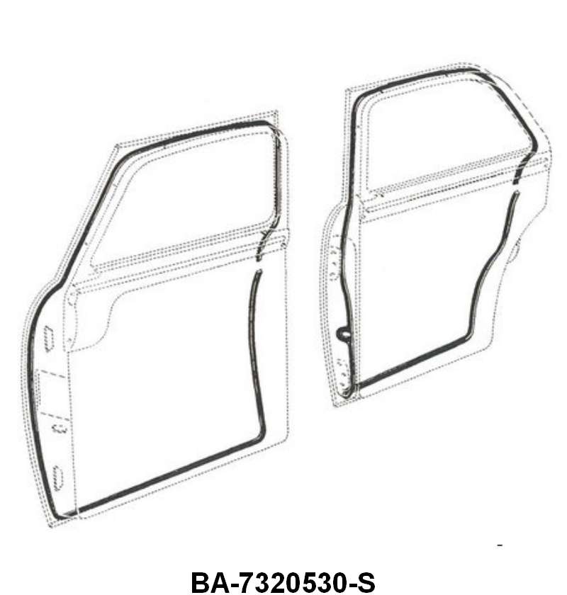 DOOR SEALS - 52-54 PASS/MERC 4-DOOR SEDAN