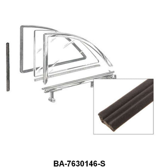 FRONT EDGE OF QUARTER WINDOW SEALS - 52-56 CONV/2DR HDTP CLOTH