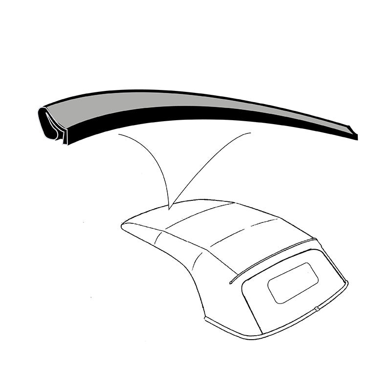 CONVERTIBLE HEADER BOW SEAL - 52-54 CONV MOUNTS TO TOP BOW
