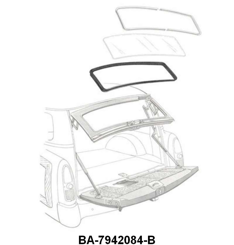 REAR/BACK WINDOW SEAL - 52-54 FORD/MERCURY WAGON WITH TRIM