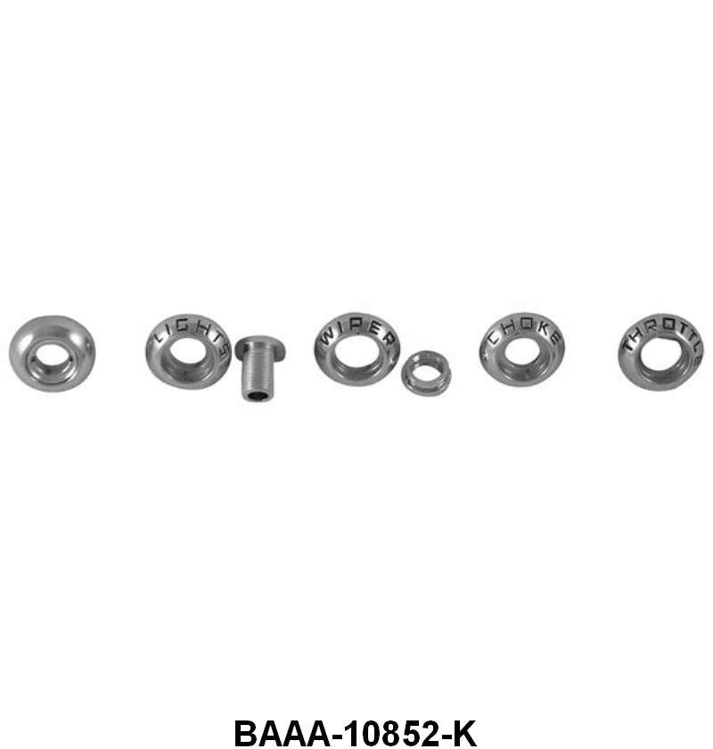 DASH KNOB BEZEL AND NUT KIT - 53-54 F-100/F-350