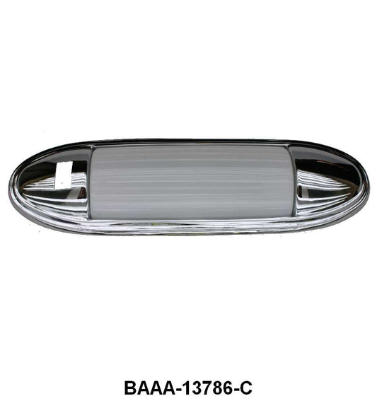 DOME LIGHT HOUSING & LENS - 53-56 F-100/F-350 CHROME