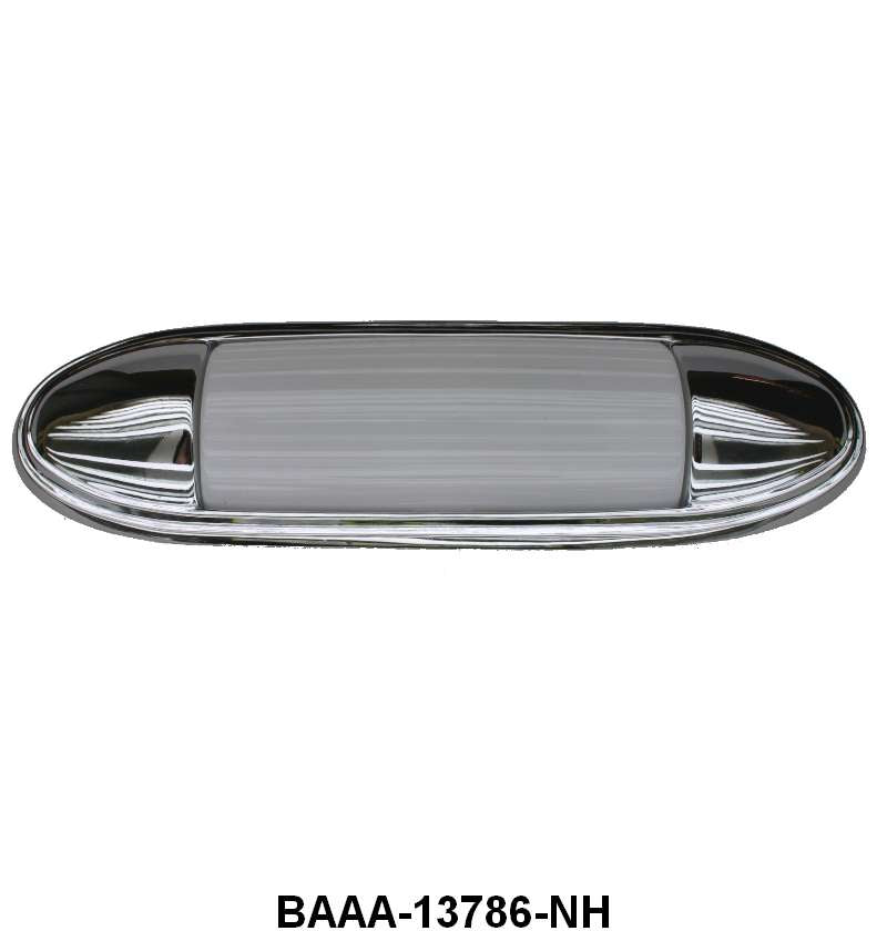 DOME LIGHT HOUSING & LENS - 49-51 FORD/MERC WGN CHROME