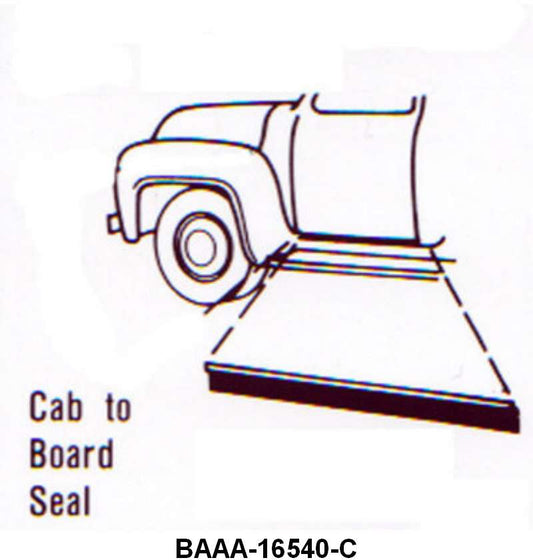 RUNNING BOARD TO BODY SEALS - 53-56 PANEL