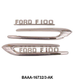 HOOD SIDE BOOMERANGS - 53-54 F-100/F-250 WITHOUT THE 