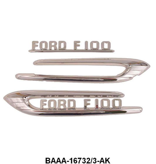 HOOD SIDE BOOMERANGS - 53-54 F-100/F-250