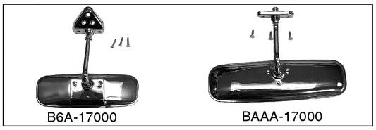 REAR VIEW MIRROR WITH BRACKET - 52-54 SEDAN/WAGON, 53-55 F-100/F-350