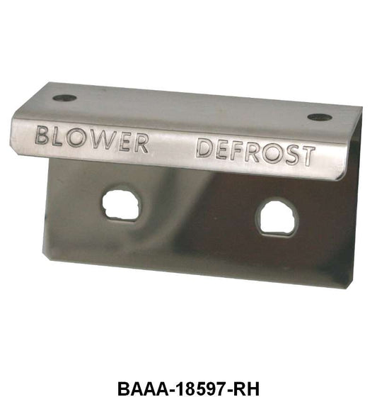 STAINLESS HEATER CONTROL BRACKET - 53-56 PICKUP W/2 HOLES