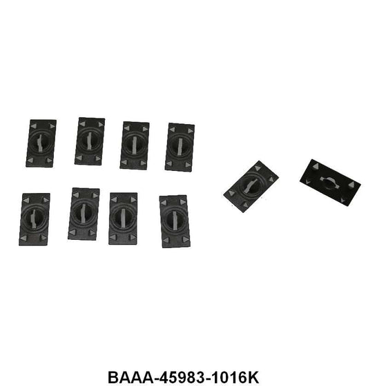LOCK SIDE DOOR GLASS RUN CLIP - 52-58 PASS, 53-66 F-100/F-350 SET OF 10