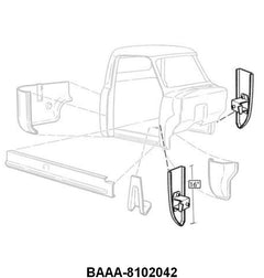 LOWER DOOR PILLAR PATCH PANEL - 53-56 F-100/F-350 RH