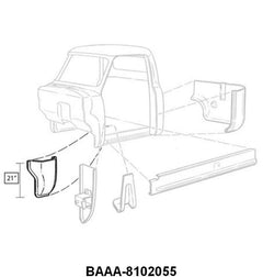 OUTER COWL PATCH PANEL - 53-56 F-100/F-35 LH 21