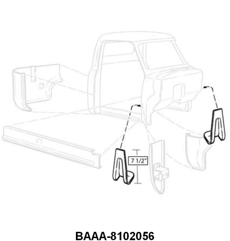 FRONT BODY MOUNT - 53-56 F-100/F-350 RH