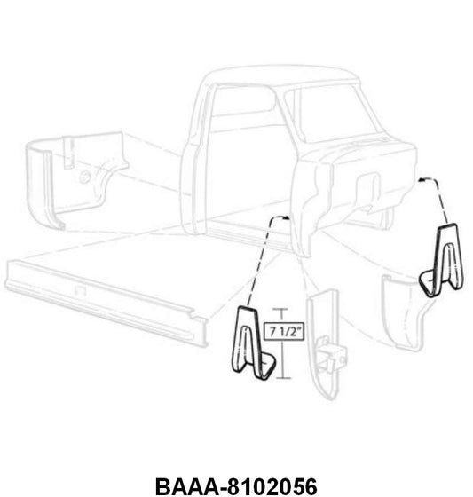 FRONT BODY MOUNT - 53-56 F-100/F-350 RH