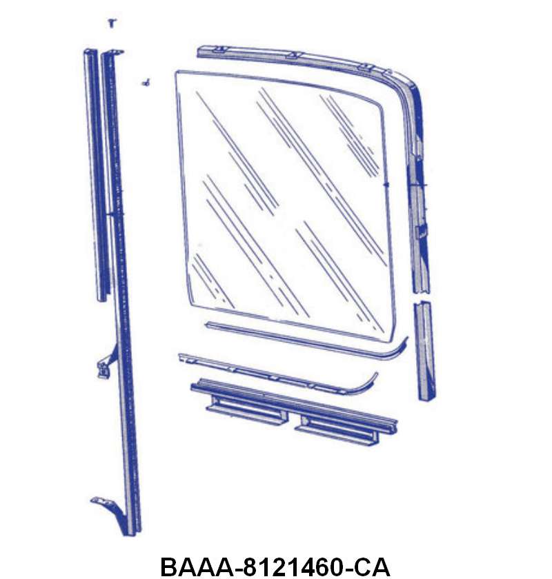 DOOR WINDOW CHANNEL KIT WITH DIVISION BARS - 53-55 F-100/F-350
