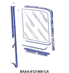 DOOR WINDOW CHANNEL KIT WITH DIVISION BARS - 53-55 F-100/F-350