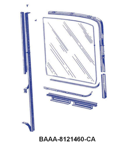 DOOR WINDOW CHANNEL KIT WITH DIVISION BARS - 53-55 F-100/F-350