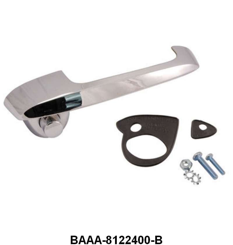 OUTSIDE DOOR HANDLE WITH BUTTON & PADS - 53-60 F-100/F-350 RH
