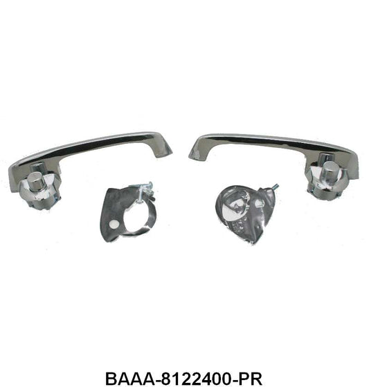 OUTSIDE DOOR HANDLES WITH BUTTONS & PADS - 53-60 F-100/F-350