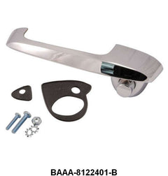 OUTSIDE DOOR HANDLE WITH BUTTON & PADS - 53-60 F-100/F-350 LH