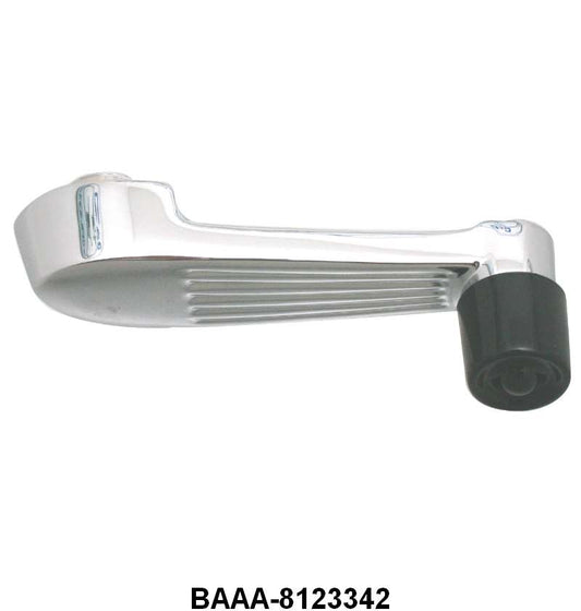 WINDOW CRANK WITH CLIP - 53-55 F-100/F-350 WITH BLACK KNOB