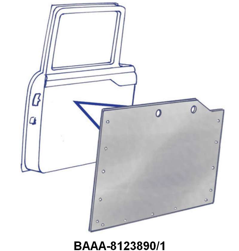 GRAY CARDBOARD DOOR PANELS - 53-55 F-100/F-350