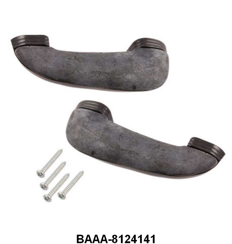 DOOR ARM REST KIT - 49-51 PASS, 51-56 F-100/F-350, BLACK BASE