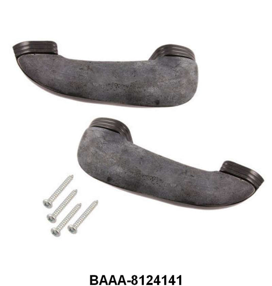 DOOR ARM REST KIT - 49-51 PASS, 51-56 F-100/F-350, BLACK BASE