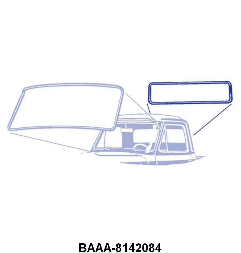 REAR/BACK WINDOW SEAL - 53-56 F-100/F-350 WITH FLAT GLASS