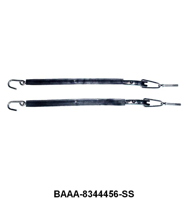 STAINLESS STEPSIDE TAILGATE CHAINS - 53-72 F-100