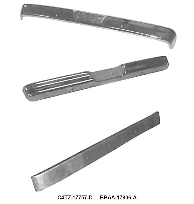 REAR BUMPER - 42-52 F-1, 53-72 F-100 STEPSIDE PLAIN STEEL