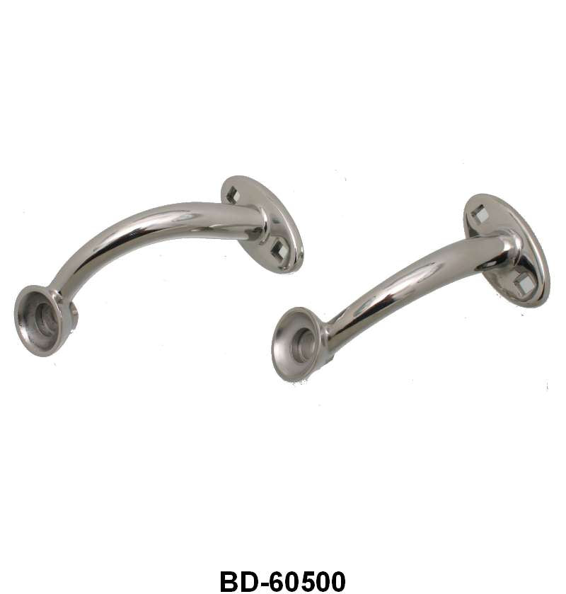 HIGHBOY HEADLIGHT MOUNTS - POLISHED STAINLESS, BOLTS TO TOP OF FRAME