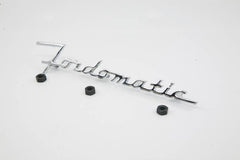FORDOMATIC EMBLEM (SCRIPT) - 53-55 PASS TRUNK, 53-56 F-100/F-350 HOOD