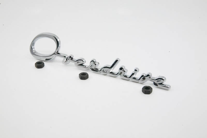 OVERDRIVE EMBLEM (SCRIPT) - 53-55 PASS TRUNK, 53-56 F-100/F-350 HOOD