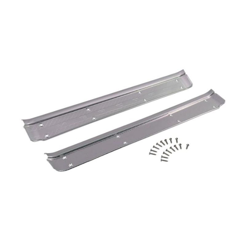REAR DOOR SCUFF PLATES - 52-54 MERCURY 4DR SDN REAR