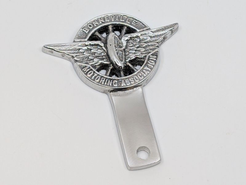 "BONNEVILLE" LICENSE PLATE TOPPER - POLISHED
