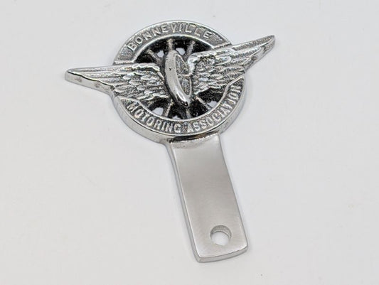 "BONNEVILLE" LICENSE PLATE TOPPER - POLISHED