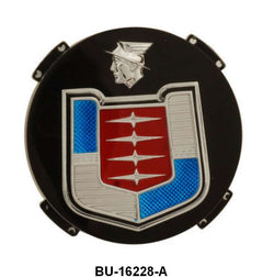 FRONT FENDER OR HUB CAP CENTER EMBLEM - 56 MERCURY