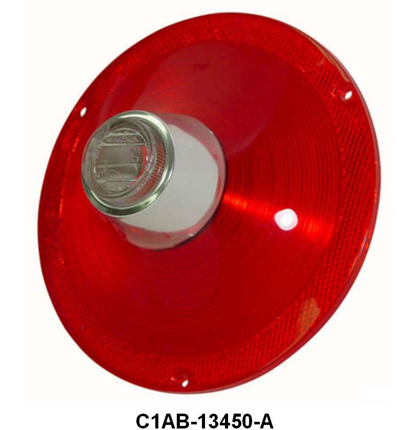 TAIL LIGHT LENS WITH FOMOCO  SCRIPT - 61 GLX WITH BACK UP