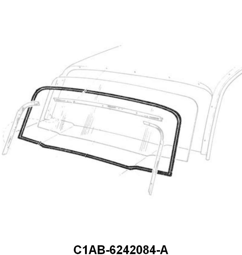 REAR/BACK WINDOW SEAL - 61-63 GALAXIE BODY #54,62, 65, 75