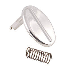 TRUNK LID LOCK CYLINDER COVER AND SPRING - 61-62 GALAXIE