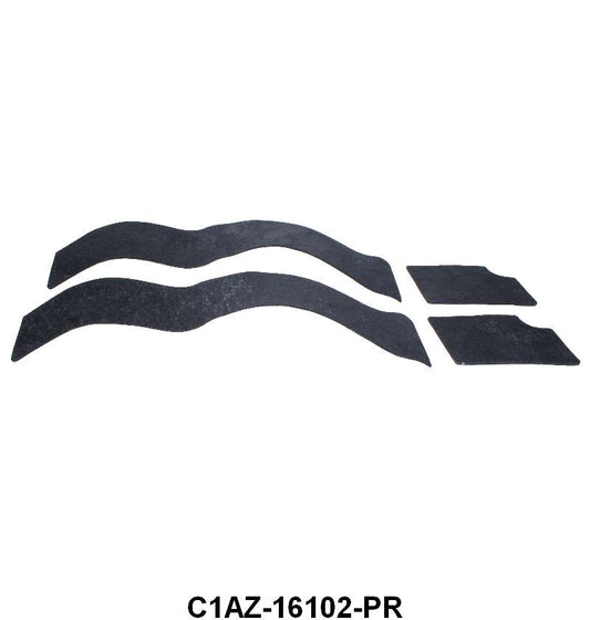 FRONT OF FRONT FENDER SPLASH SHIELD SEALS - 61-62 GALAXIE