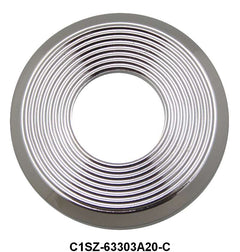 INSIDE DOOR HANDLE ESCUTCHEON - 63-64 GLX SDN/WGN, 64 FRLN #65B CHROME