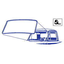 WINDSHIELD SEAL WITH GROOVE FOR CHROME - 61-66 F-100/F-350