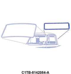 REAR/BACK WINDOW SEAL WITH FLAT GLASS - 61-66 F-100/F-350