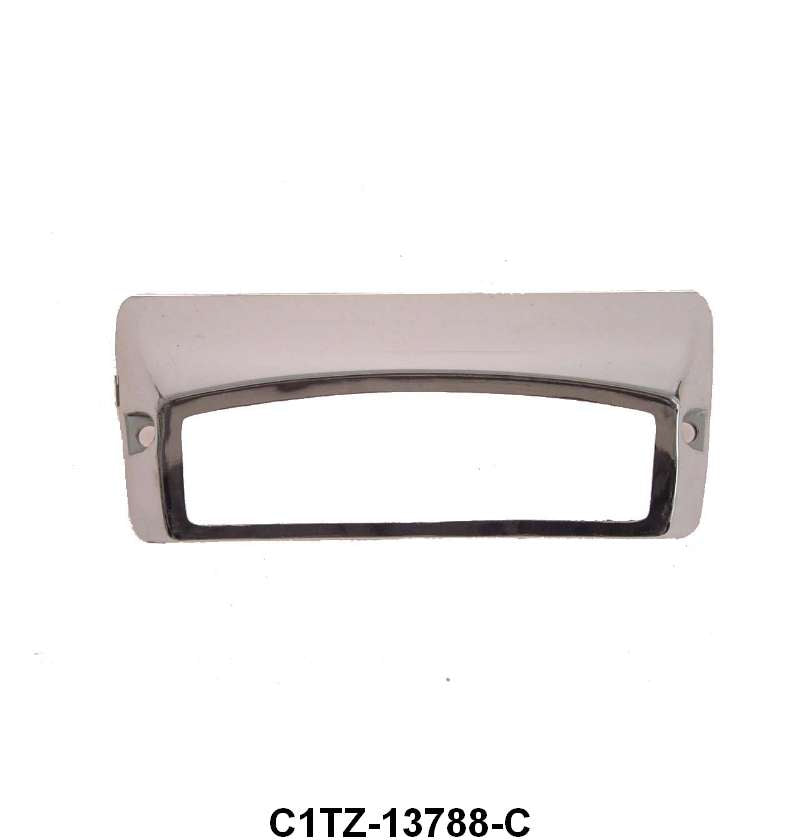 DOME LIGHT LENS CHROME BEZEL - 61-63 F-100/F-350